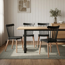 Load image into Gallery viewer, Cooper Dining Chair - Set of 4 - Black + Oak