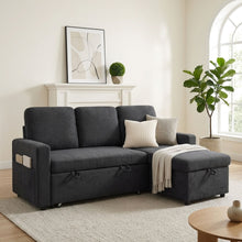 Load image into Gallery viewer, Amy 3 Seater Sofa Bed with Storage - Dark Grey