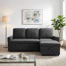 Load image into Gallery viewer, Amy 3 Seater Sofa Bed with Storage - Dark Grey