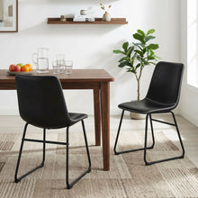 Load image into Gallery viewer, Grayson PU Leather Dining Chair - Set of 2 - Black