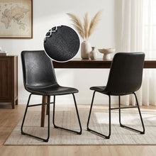 Load image into Gallery viewer, Grayson PU Leather Dining Chair - Set of 2 - Black