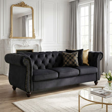 Load image into Gallery viewer, Emily Velvet 3 Seater Sofa – Black