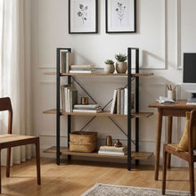 Load image into Gallery viewer, Forge 3 Tier Bookshelf - Light Grey Wood (0.064m³ - 14.5kg)