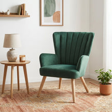 Load image into Gallery viewer, Neil Velvet Armchair - Green