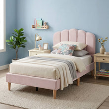Load image into Gallery viewer, Daisy Velvet King Single Bed Frame - Pink