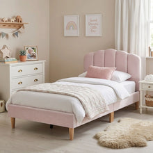 Load image into Gallery viewer, Daisy Velvet King Single Bed Frame - Pink