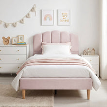 Load image into Gallery viewer, Daisy Velvet King Single Bed Frame - Pink
