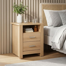 Load image into Gallery viewer, Olsen 2 Drawer Bedside Table - Oak