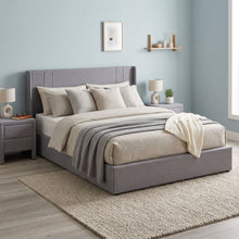 Load image into Gallery viewer, Arvya Queen Gas Lift Bed Frame – Light Grey