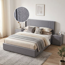 Load image into Gallery viewer, Arvya Queen Gas Lift Bed Frame – Light Grey