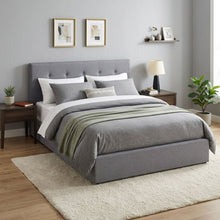Load image into Gallery viewer, Lureva Linen Queen Gas Lift Bed Frame – Grey
