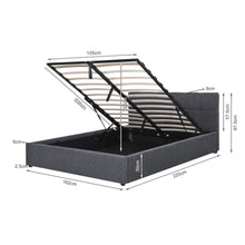 Load image into Gallery viewer, Elizabeth Queen Gas Lift Bed Frame - Dark Grey
