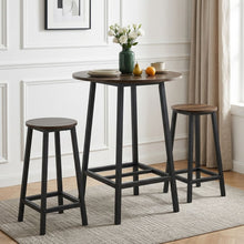 Load image into Gallery viewer, Brick Metal Bar Stool - Rustic Brown + Black