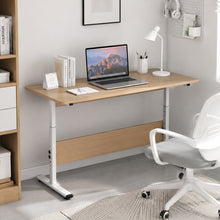 Load image into Gallery viewer, Hector 120cm Height-Adjustable Computer Desk - Maple + White