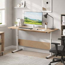 Load image into Gallery viewer, Hector 120cm Height-Adjustable Computer Desk - Maple + White