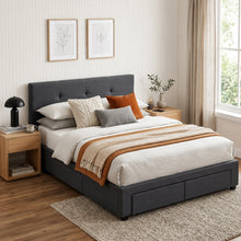 Load image into Gallery viewer, Tuffen Queen Bed Frame with 4 Drawers – Grey