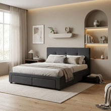 Load image into Gallery viewer, Tuffen Queen Bed Frame with 4 Drawers – Grey
