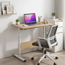 Load image into Gallery viewer, Hector 80cm Height-Adjustable Computer Desk - Maple + White