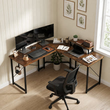 Load image into Gallery viewer, Marcus Gaming Corner Desk - Rustic Brown