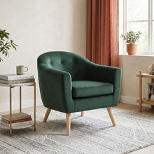 Load image into Gallery viewer, Millo Velvet Armchair - Dark Green