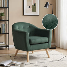 Load image into Gallery viewer, Millo Velvet Armchair - Dark Green