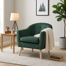 Load image into Gallery viewer, Millo Velvet Armchair - Dark Green