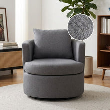 Load image into Gallery viewer, Luva Linen Swivel Armchair - Dark Grey