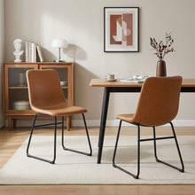 Load image into Gallery viewer, Grayson PU Leather Dining Chair - Set of 2 - Caramel Tan