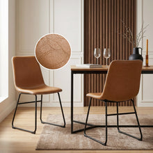 Load image into Gallery viewer, Grayson PU Leather Dining Chair - Set of 2 - Caramel Tan