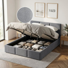 Load image into Gallery viewer, Laro Queen Gas Lift Bed Frame - Grey