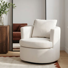 Load image into Gallery viewer, Luva Velvet Swivel Armchair - Cream