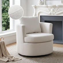Load image into Gallery viewer, Luva Velvet Swivel Armchair - Cream