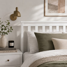 Load image into Gallery viewer, Andes double wooden bed frame - white