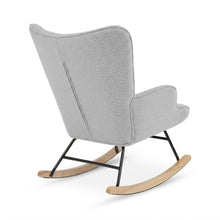 Load image into Gallery viewer, Ava Boucle Rocking Armchair - Light Grey