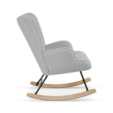 Load image into Gallery viewer, Ava Boucle Rocking Armchair - Light Grey