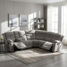 Load image into Gallery viewer, Silverdale Fabric Manual Recliner Corner Sofa - Grey