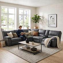 Load image into Gallery viewer, 23025-kingston-electric-recliner-corner-sofa-grey-2605212