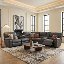 Load image into Gallery viewer, 23025-kingston-electric-recliner-corner-sofa-grey-2605216