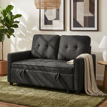 Load image into Gallery viewer, Kauri Boucle 2 Seater Sofa Bed - Black
