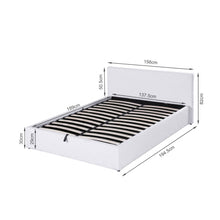 Load image into Gallery viewer, Belo Double Teddy Gas Lift Bed Frame - White