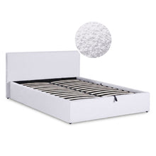 Load image into Gallery viewer, Belo Double Teddy Gas Lift Bed Frame - White