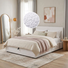 Load image into Gallery viewer, Belo Double Teddy Gas Lift Bed Frame - White
