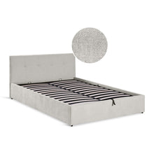 Load image into Gallery viewer, Mero Double Gas Lift Bed Frame - Linen Beige