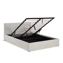 Load image into Gallery viewer, Mero Double Gas Lift Bed Frame - Linen Beige