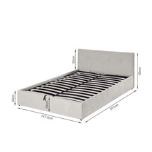 Load image into Gallery viewer, Mero Double Gas Lift Bed Frame - Linen Beige