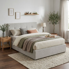 Load image into Gallery viewer, Mero Double Gas Lift Bed Frame - Linen Beige