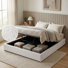 Load image into Gallery viewer, Fomo Super King Teddy Gas Lift Bed Frame - White