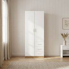 Load image into Gallery viewer, Harris 2 Door Wardrobe with 3 Drawers - Oak+White