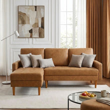 Load image into Gallery viewer, Brynlee 3 Seater Sofa with Left Facing Chaise - Brown