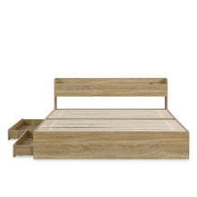 Load image into Gallery viewer, Elda Super King Bed Frame with USB Port & Drawers - Natural